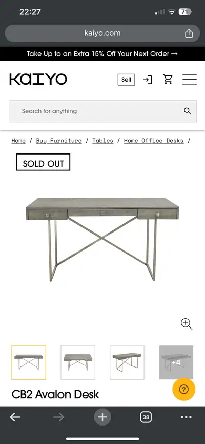 Cb2 desk table Crate and barrel pottery barn restoration hardware structube eq3 rh rove concepts urb...