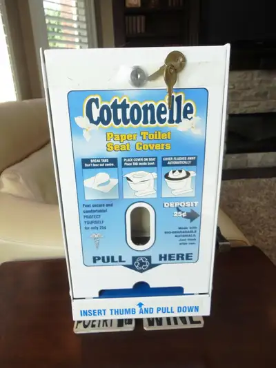 Coin Operated Metal Cottonelle Paper Toilet Seat Cover Dispenser, View more