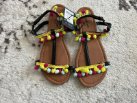 NEW Bebe girls sandals RRP $40 sz 2-3
