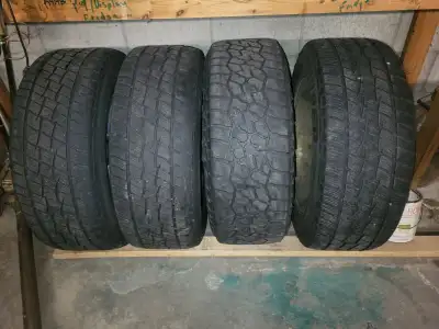 set of 4- 275/60R20 tires on rims plus 5th for spare if needed