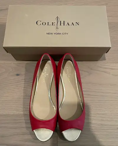 Cole Haan Air Tallot Wedge 40 Women Red Shoes Size 5.5B, View more