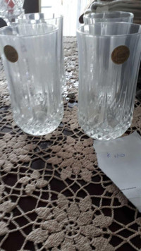 24 % LEAD CRYSTAL FROM FRANCE 4 DRINKING GLASSES