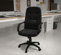 Vinyl Executive Office chair - High Back Black Glove