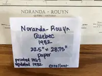 * Noranda-Rouyn QC and area,  heavy paper map ,1982