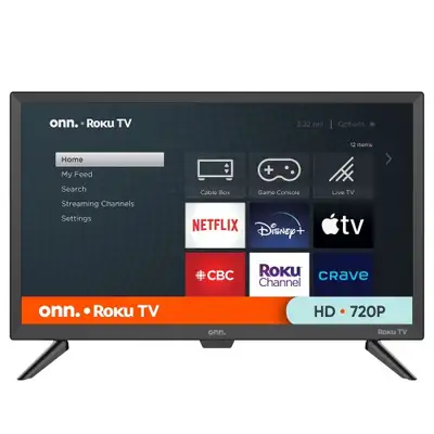ONN. 24 INCH HD LED ROKU SMART TV, View more