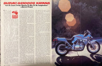 1982 Suzuki GS1000S Multipage Original Article 