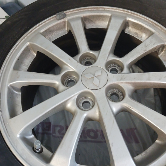 4 all semitsubishi tires on rims from a 2010 lancer se. Use in Tires & Rims in Oakville / Halton Region
