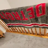 Detroit Red Wings Fleese Blanket size 60 inches x 50 inches.