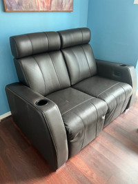 Reclining Leather Couch/Sofa