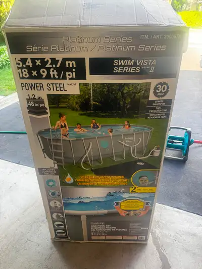 Excellent condition. Used for only 2 summers. No leaks or repairs. Includes pool liner, frame, ladde...