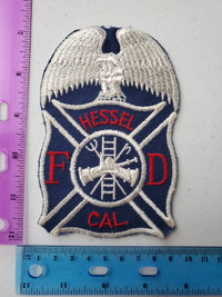 Hessel California fire department patch hook ladder hose patch