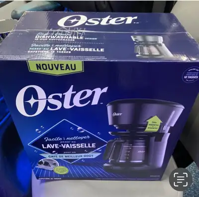 Brand New Oster 12 cups Coffee Maker-VSTLM90-033 was 80+tax, now $39 no tax. Pick at 253 South Park...
