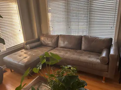 Like New Structube Leather Couch, View more