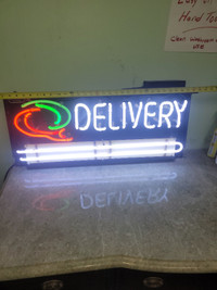 Vintage 3 Color neon delivery sign