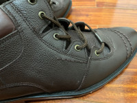 Cross-Laced Rugged Genuine Leather Boots
