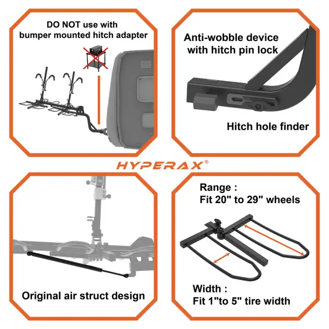 HYPERAX Volt RV 4x E Bike Rack Carrier  (250 LB Capacity) in Other in Calgary - Image 6
