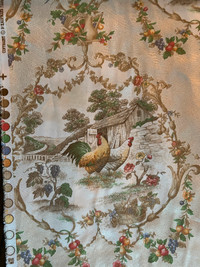 French Country/Farmhouse Drapery/Upholstery Toile Fabric