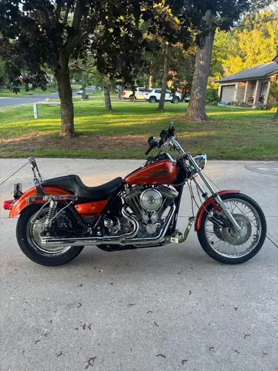 I have a 1985 Harley Davidson fxrc with 14,000 miles for sale Bike has wide glide front end, Corbin...