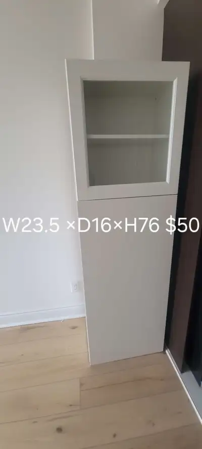 Storage cabinet with glass pick up Steeles ave and Mccowan, View more