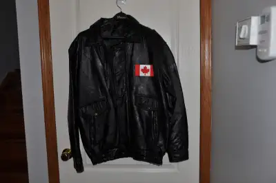 Men's Leather Bomber Jacket, View more