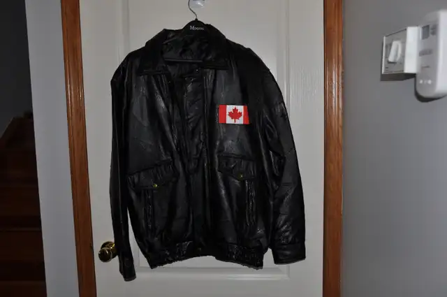 Men's Leather Bomber Jacket in Men's in Calgary - Image 2