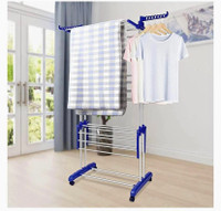 Drying Rack Clothing Indoor Outdoor, Space-Saving, 4 Tier Laundr