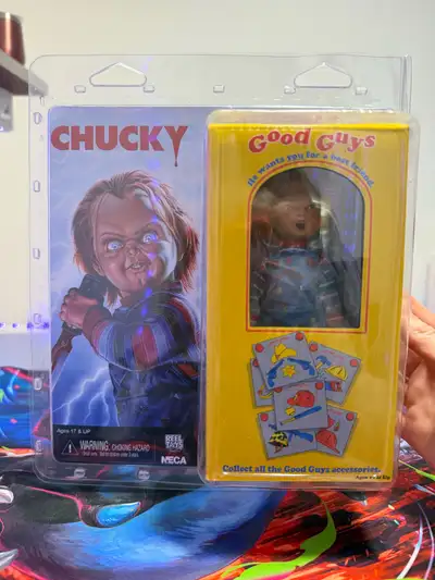 I'm offering a NECA Chucky doll, a must-have for horror collectors! This Good Guys doll is brand new...