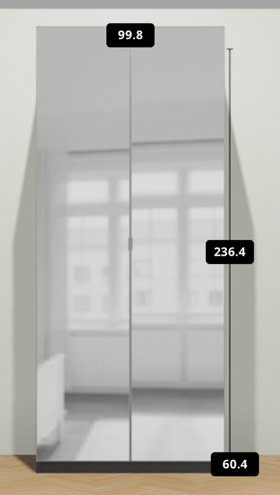 Kompliment/PAX Ikea Wardrobe mirror doors, 6 drawers, 3 shelves, View more