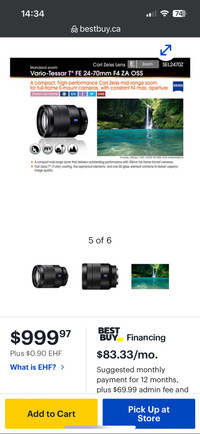 Sony FE 24 - 70mm F4 Lens 