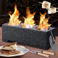 Portable Tabletop Fire Pit Bowl | Indoor & Outdoor Table Top Fir