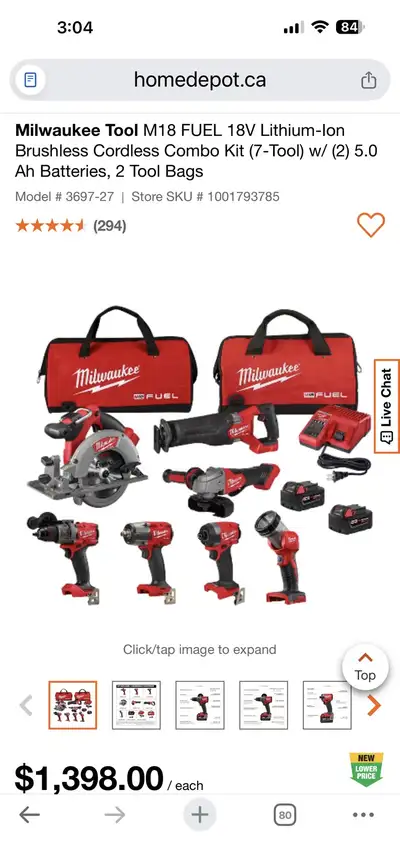 Milwaukee 7 tool set - Brand New Sealed, View more