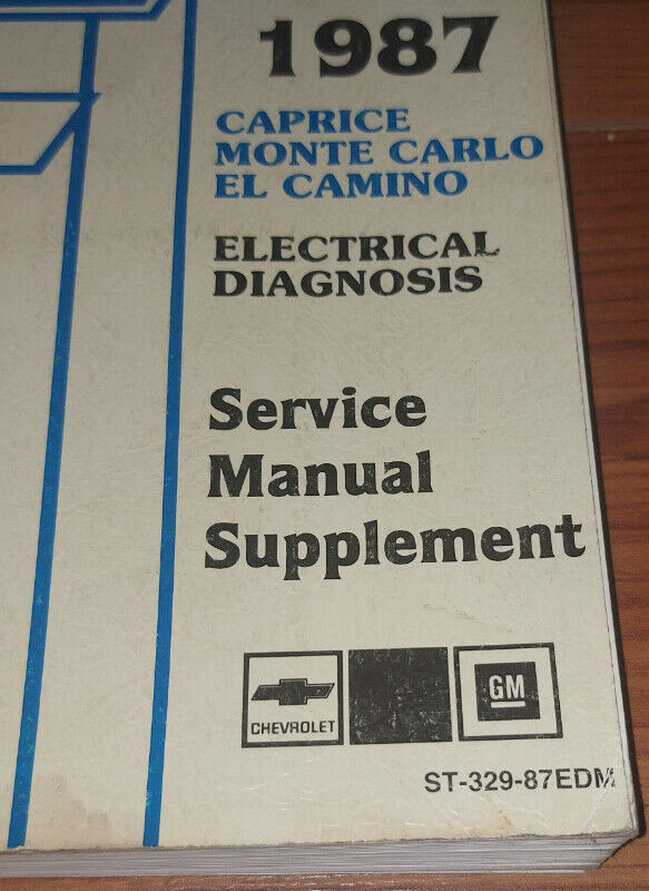 1987 Chevrolet EL CAMINO Service Manual Supplement in Other in Kingston - Image 2