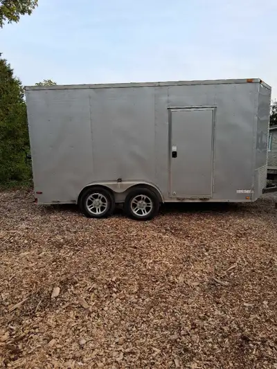 2015 diamond cargo 7x14 in good shape 3500 lbs per axle ramp door can be seen in bourget on
