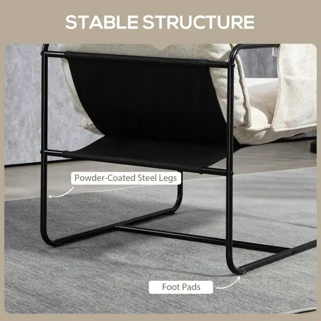 Modern Accent Chair, Upholstered Armchair with Side Pockets and  in Chairs & Recliners in Markham / York Region - Image 6