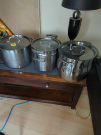 Commercial kitchen stainless steel pots