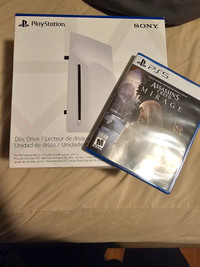 Ps5 slim disc drive and assassin's creed mirage 