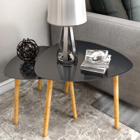 Set of 2 Coffee Table Modern Minimalist Side Table for Living Ro