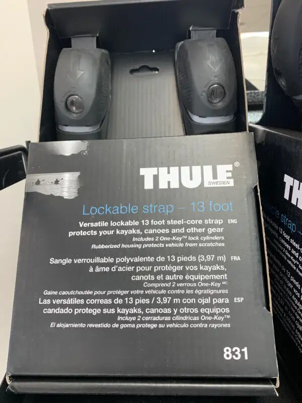 NEW Thule 841001 Two Locking Straps 13 Ft for Canoes/Kayaks/SUPS in Canoes, Kayaks & Paddles in Markham / York Region - Image 3