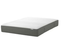 HAUGSVÄR Hybrid mattress, medium firm/dark gray, Queen size
