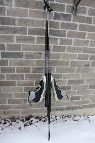 Men’s Cross Country Ski Set 190 cm Peltonen Stratus Waxless XC Skis Salomon SNS Boots Size 10 EU44 K...