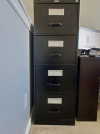 File Cabinet-Staples 4-Drawer Vertical - Black