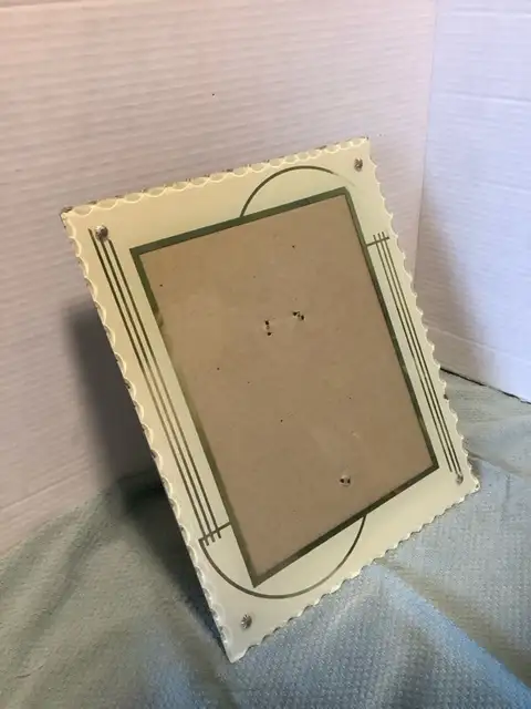 Antique Art Deco Glass Photo Frame62863272147330122