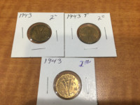 Canada 1943 V nickels