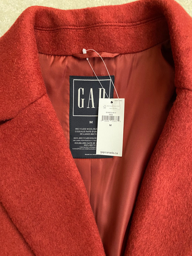 Brand new - GAP Women’s Long Wool Coat - Sz M in Women's - Tops & Outerwear in Markham / York Region - Image 2