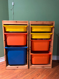 TWO (2) TOY "TROFAST" COMBINATION STORAGE ORGANISER FROM IKEA