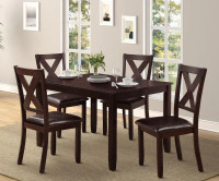 New Sleek Dining Table Elegance Design in Espresso Finish Sale