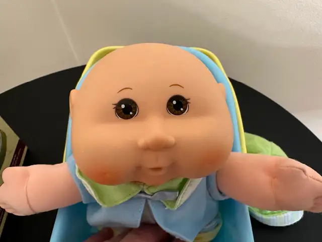 Cabbage Patch Newborn Baby Boy Doll, $10, includes carrier in Toys in Norfolk County - Image 4
