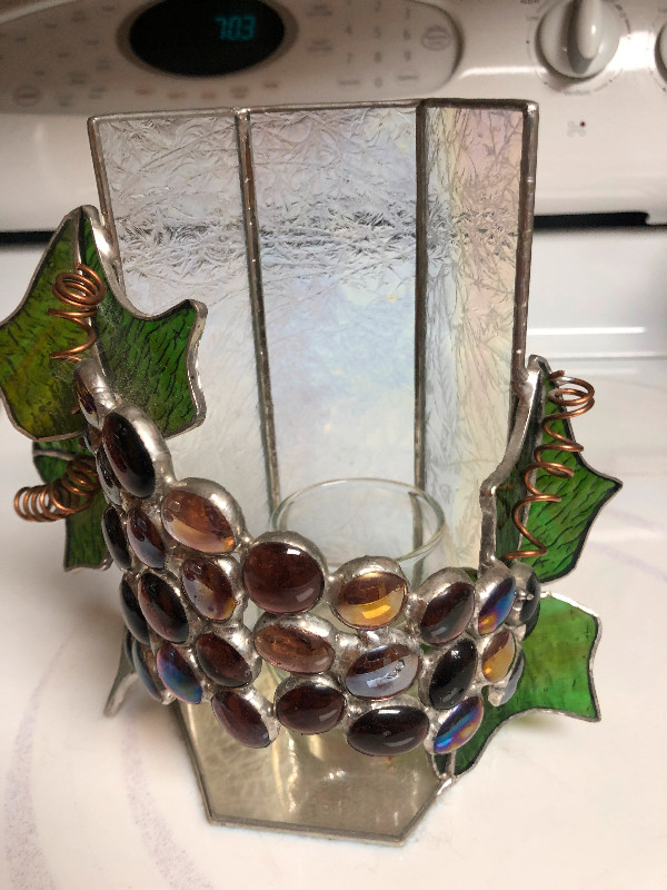 Handmade stained glass tea light candle holder in Home Décor & Accents in Winnipeg