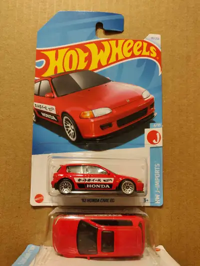 New Hot Wheels mainline J-Imports 1992 Honda Civic hatchback EG6 1/64 diecast car $5 ea.