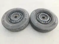 2 Douglas All Season Tires with Steel Rims 205/70/15 (5x115 mm)